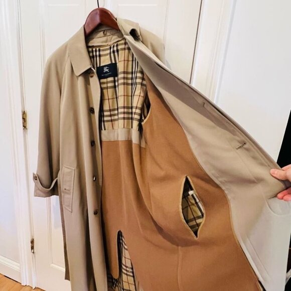 Vintage Burberry Nova Check London Single Breasted Trench Coat Size 38 Burberrys - Picture 16 of 16